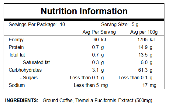Beauty Coffee Capsules with Tremella Mushroom