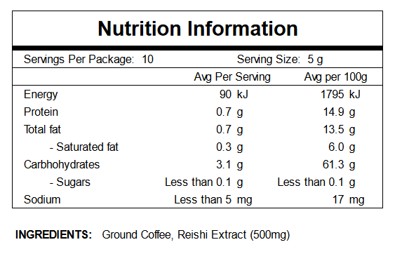 Immunity Coffee Capsules with Reishi Mushrooms