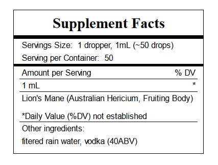 Lion’s Mane Mushroom Liquid Extract