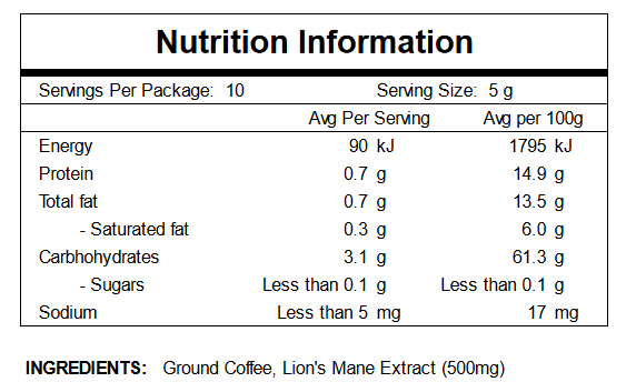 Mind Coffee Capsules with Lion's Mane Mushroom